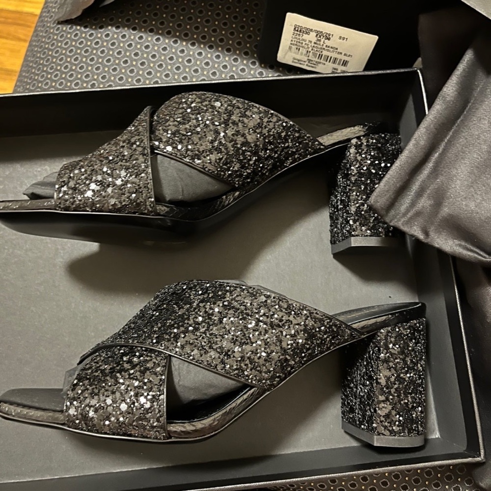 Loulou mules glitter